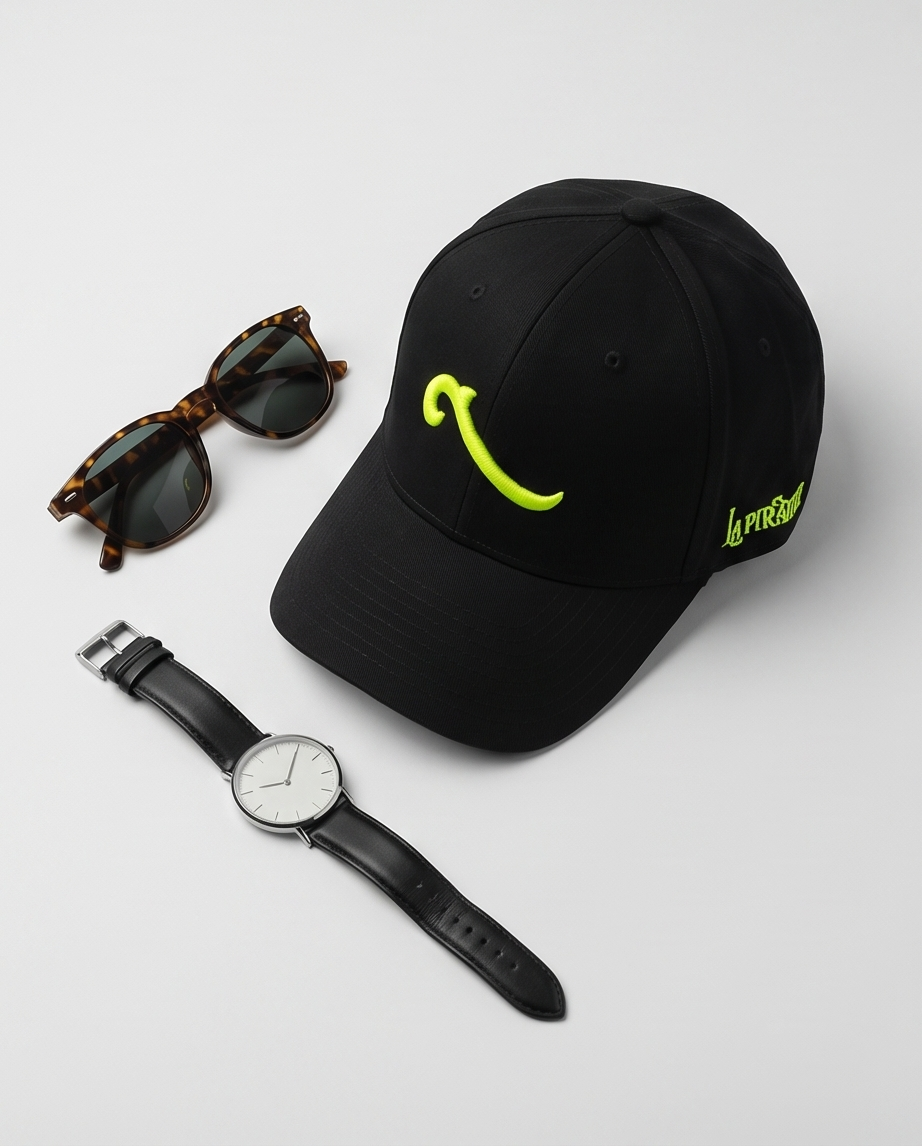 Casquette La Piraterie - Jaune Fluo Wave