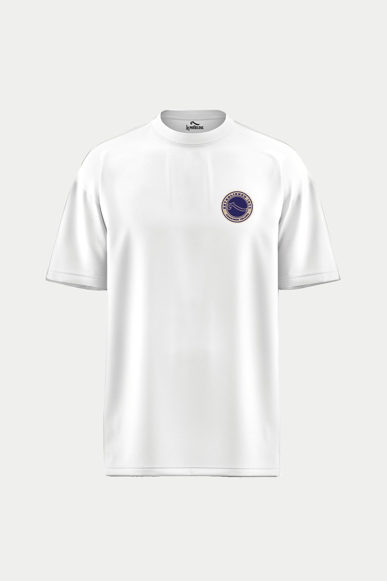 t-shirt school – blanc/noir