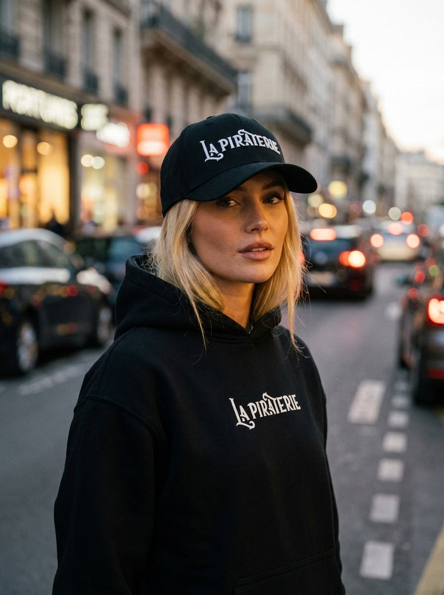 Hoodie Classic White Logo Texte – vue produit 6