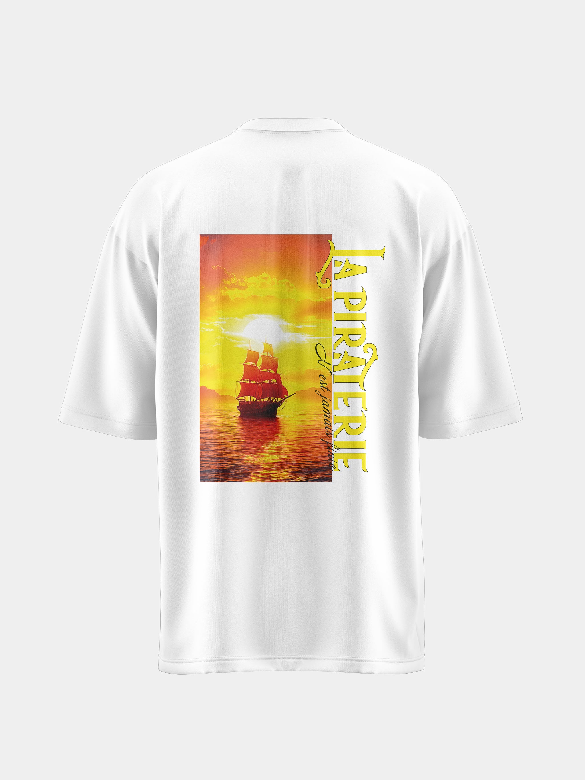 T-shirt Sunset Boat Oversize