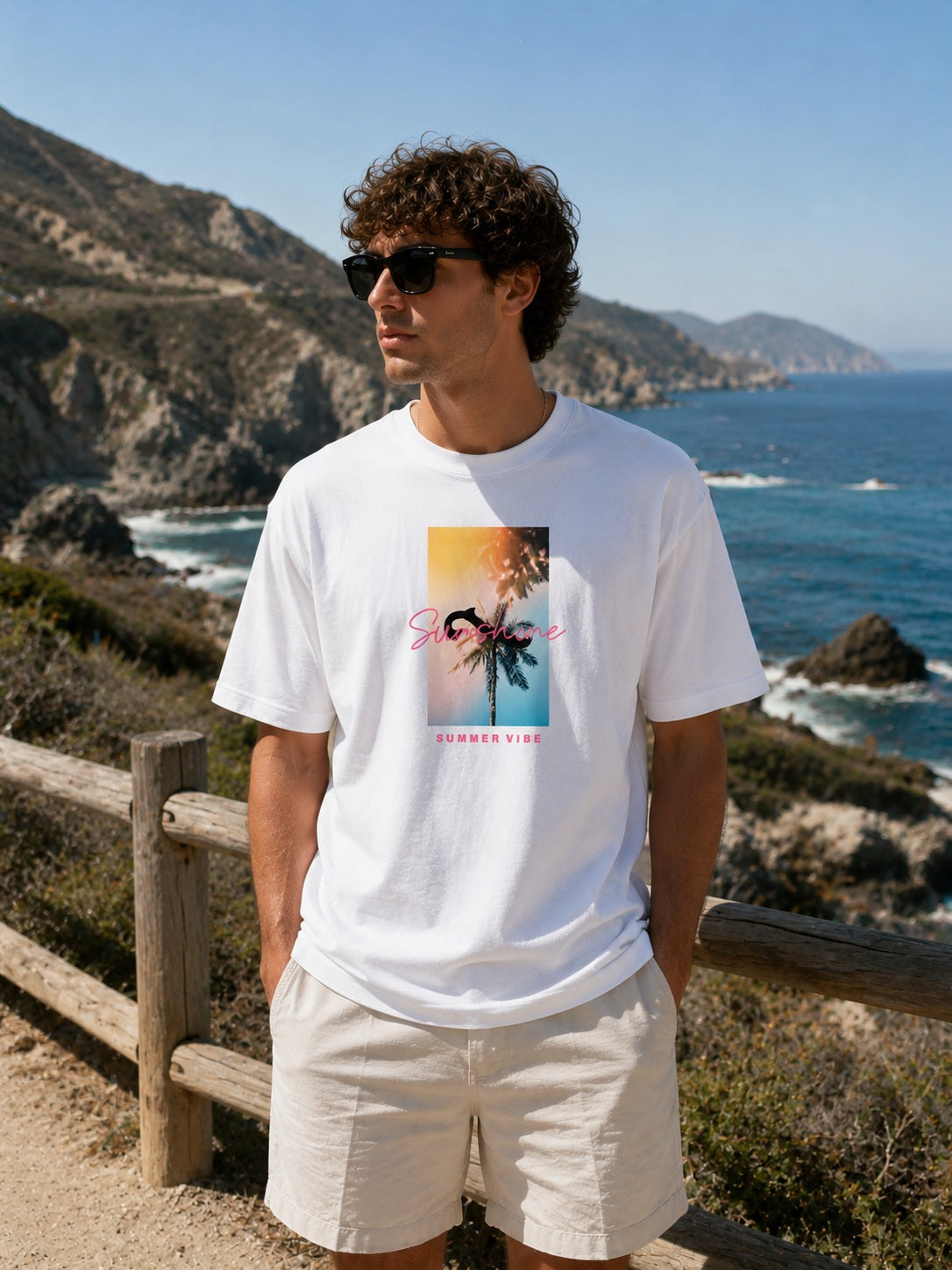 T-shirt La Piraterie Sunshine - Summer Vibe Blanc