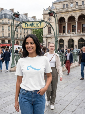 T-shirt Wave Bleu – vue produit 6