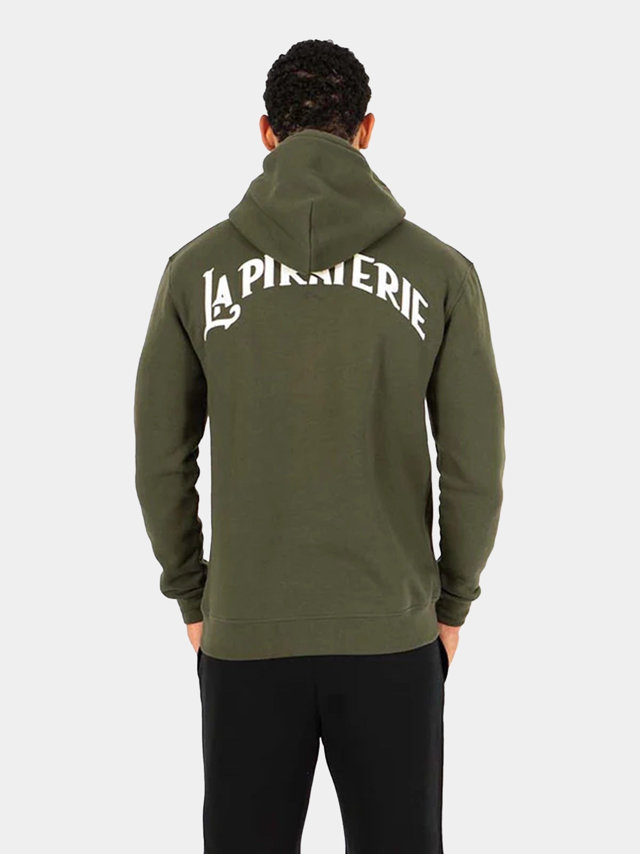 Sweat à capuche vert Piraterie Officielle – logo dos – coupe oversized
