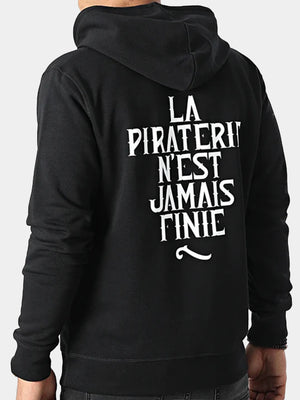 Hoodie LPNJF Classic La Piraterie – imprimé avant, capuche ajustable et poche kangourou, coton bio fabriqué en France