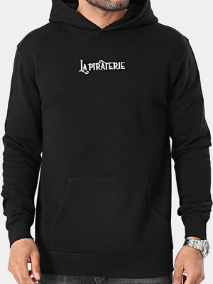 Hoodie Les Voix Navigables – La Piraterie – broderie poitrine et sérigraphie dos, coupe droite streetwear premium