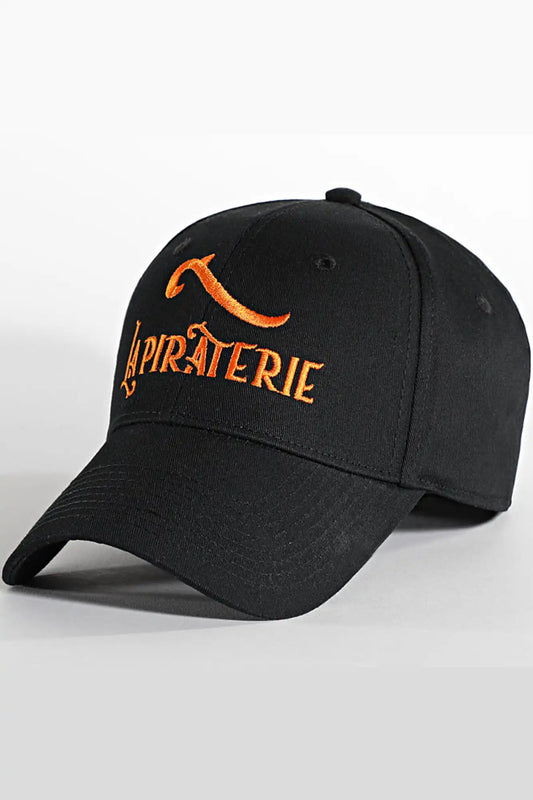 Casquette Logo Noir Orange