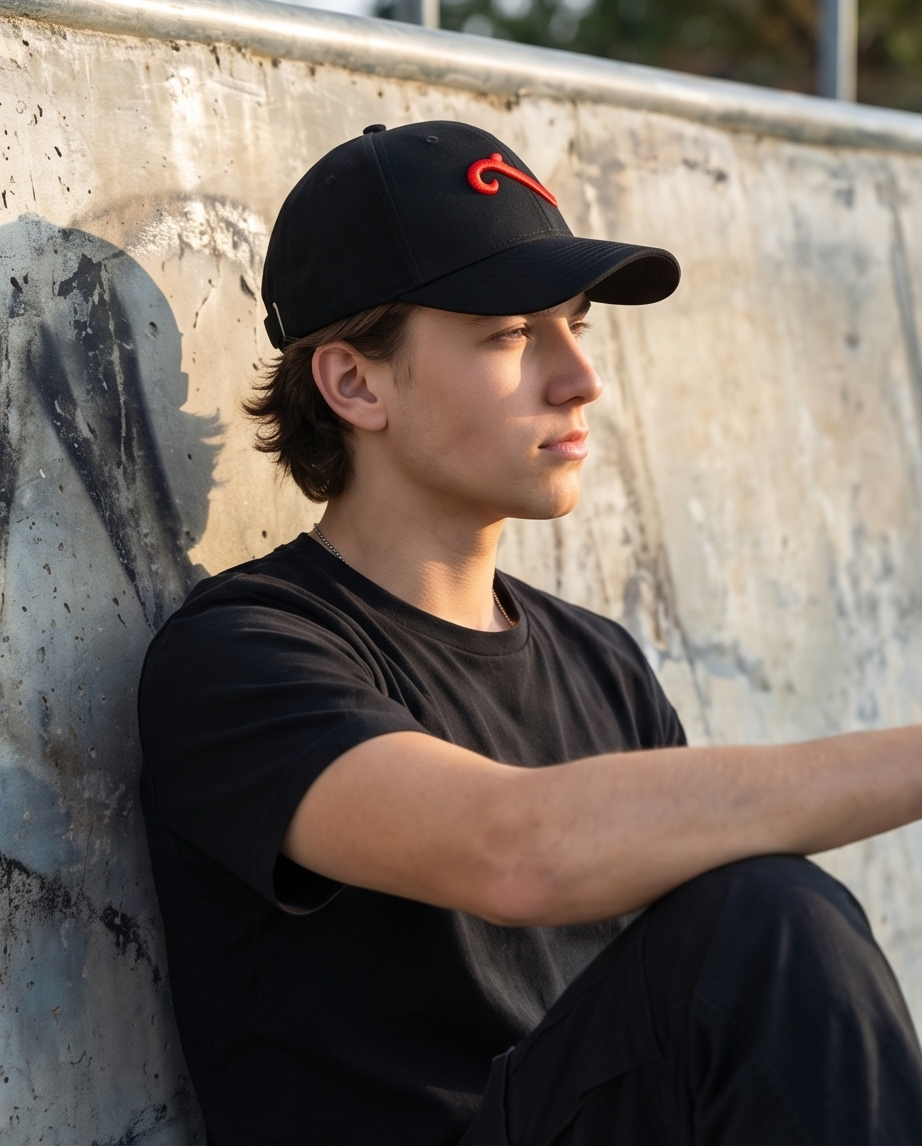 Casquette Orange Corail Wave