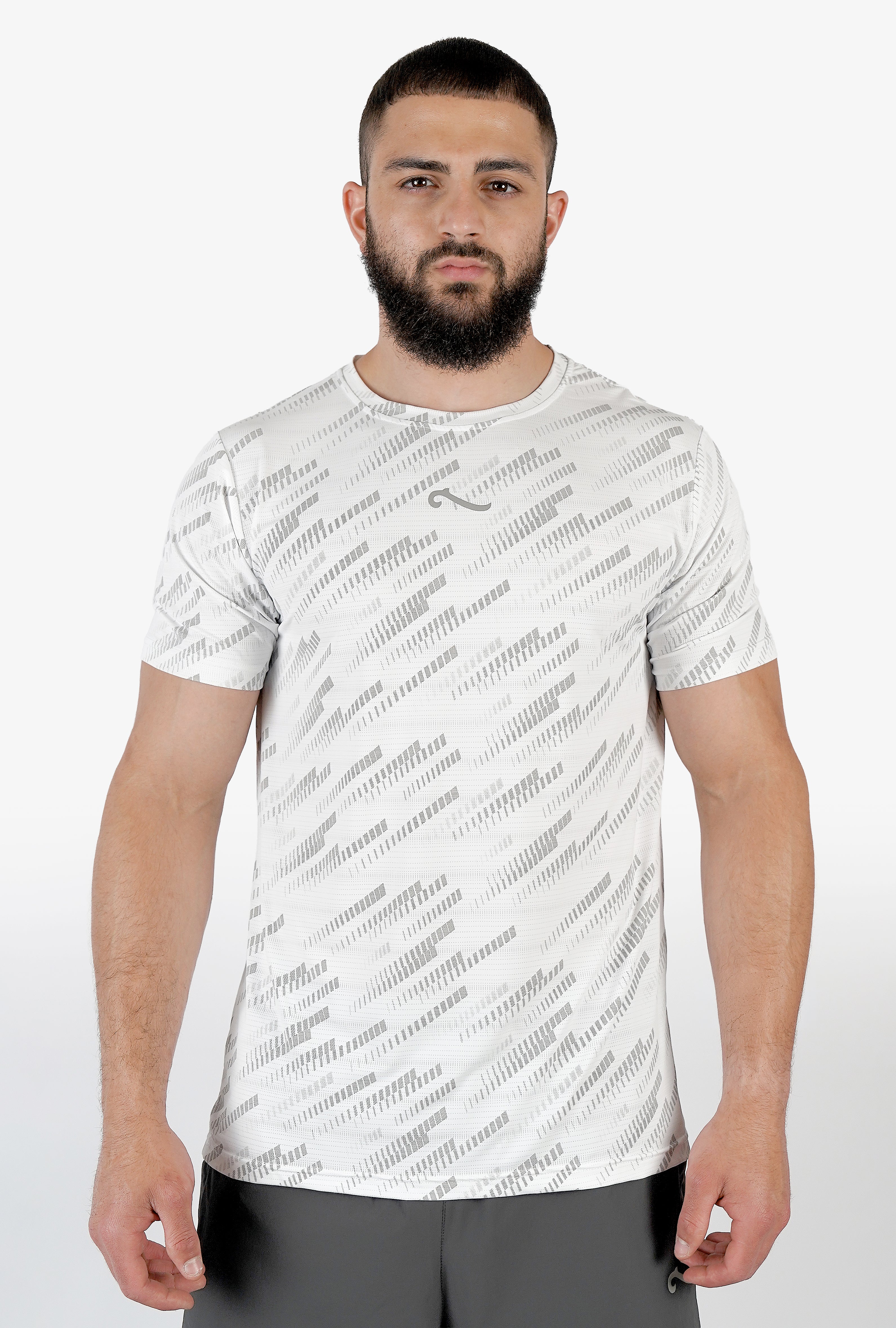T-Shirt Sport Blanc-Mili
