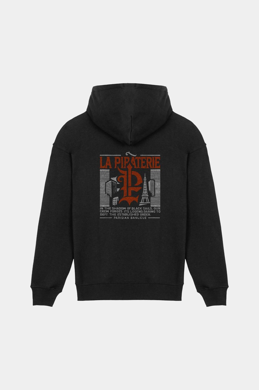 🖤 LP Hoodie Oversize Noir - LA PIRATERIE