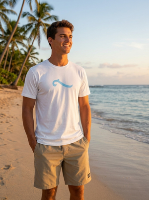 T-shirt Wave Bleu – vue produit 4