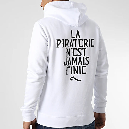 Sweat Capuche LPNJF Blanc Noir