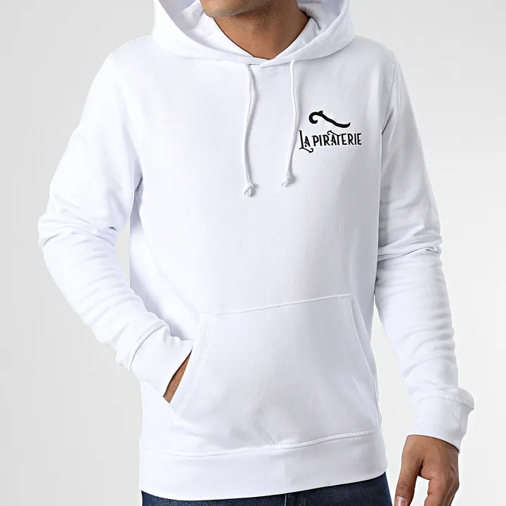 sweat capuche lpnjf blanc noir