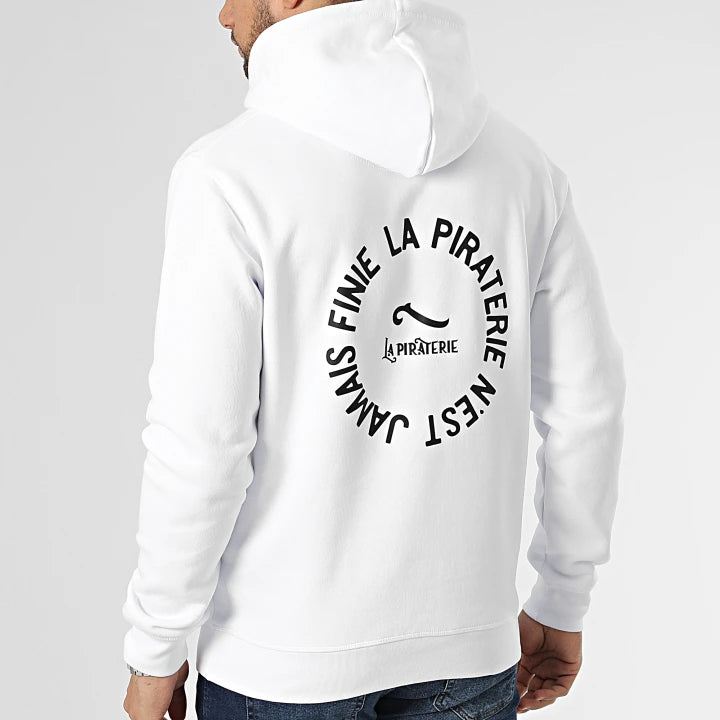 sweat capuche lpnjf 2 blanc noir