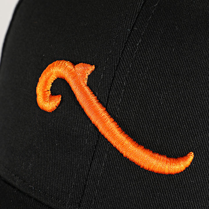 Casquette Noir Wave Orange