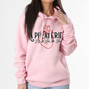 Sweat Capuche Femme Coeur De Ratpi Rose - LA PIRATERIE