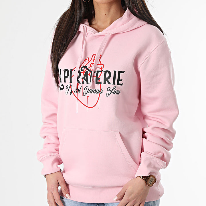 Sweat Capuche Femme Coeur De Ratpi Rose
