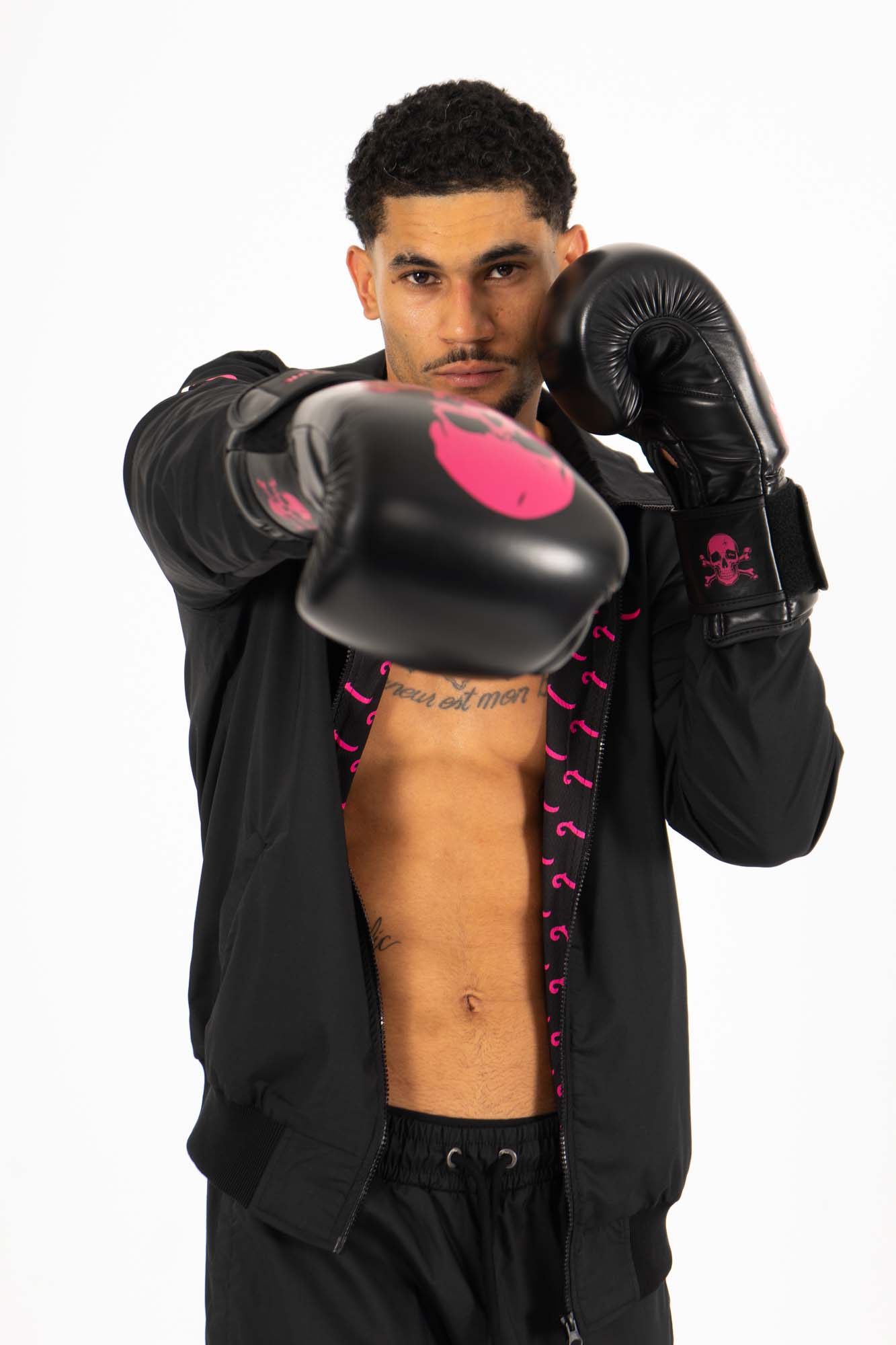 gants de boxe black pink