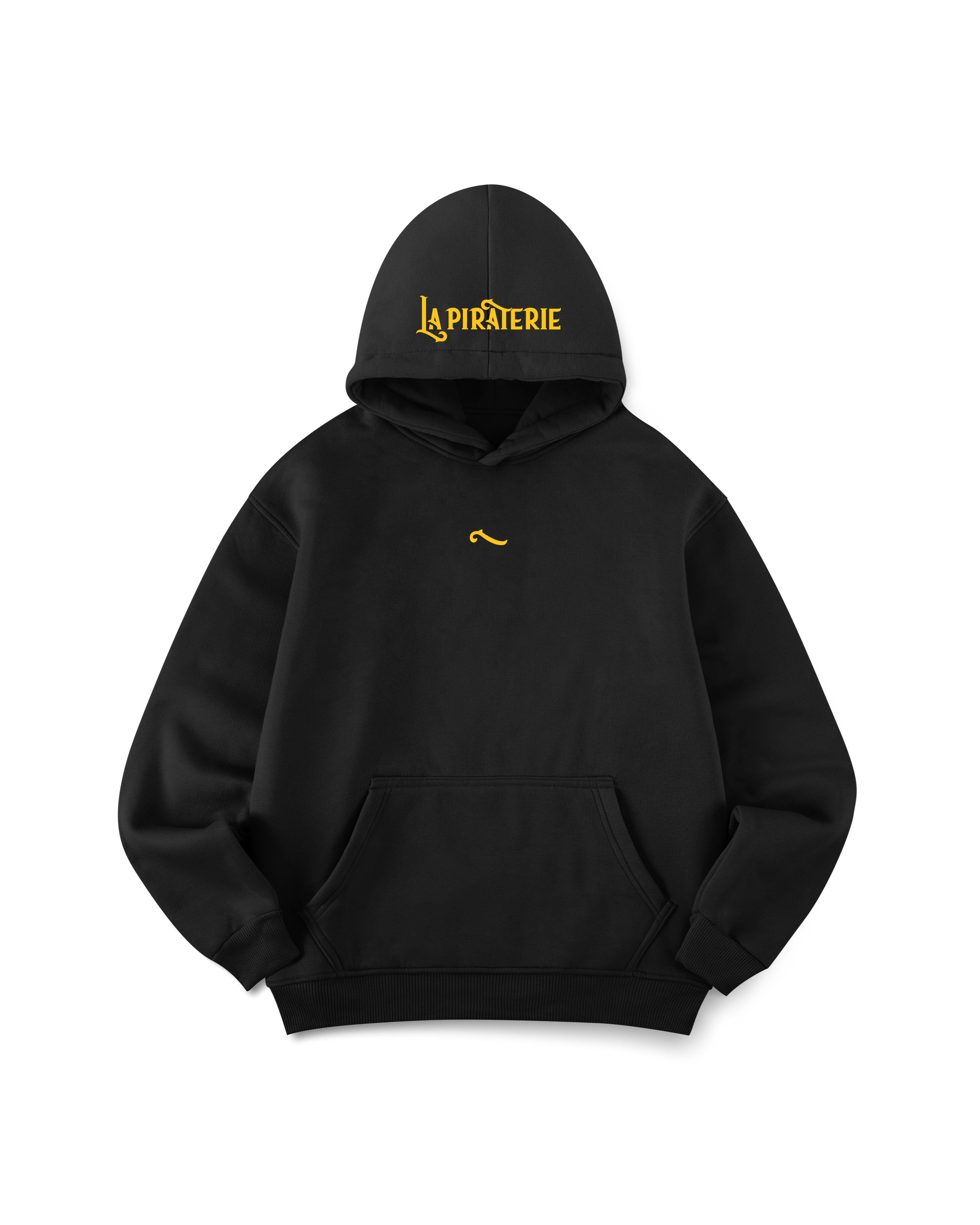 Hoodie La Piraterie - LPR Jaune Logo Texte Capuche